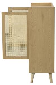 Schuhkommode RattanWoody Ⅳ Beige - Holzwerkstoff - Massivholz - 80 x 105 x 35 cm