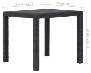 Table de jardin Marron - Matière plastique - 79 x 72 x 79 cm