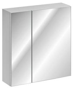 Armoires de toilette LEONARDO MC60 2D Blanc - Bois manufacturé - Matière plastique - 60 x 65 x 17 cm