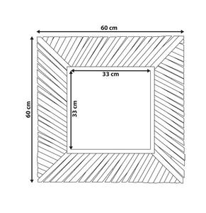 Miroir KANAB Marron - Bois massif - 60 x 60 x 5 cm