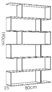 Etagère à poser TOMINI Blanc - Bois manufacturé - 25 x 190 x 80 cm