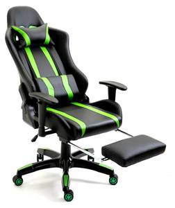 Gaming Chair mit Fußraste Schwarz - Grün