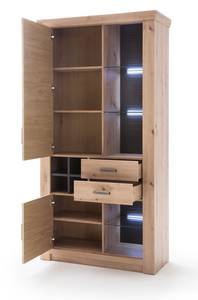 Wohnwand Mauro 21 (4-teilig) mit LED Braun - Holzwerkstoff - Holzart/Dekor - 371 x 211 x 55 cm