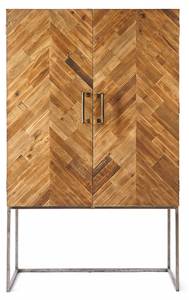 Armoire Tribeca Marron - Bois massif - 102 x 166 x 42 cm