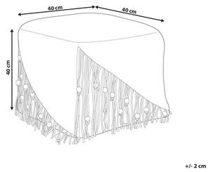 Pouf DANDAI Beige - Fibres naturelles - 40 x 40 x 40 cm