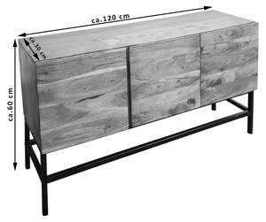 Sideboard  NAGAR4 Braun - Massivholz - Holzart/Dekor - 30 x 60 x 120 cm