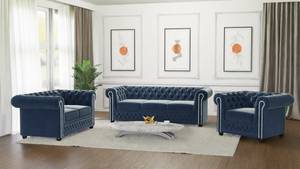 Sofa 2-Sitzer Karl Chesterfield Marineblau