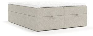 Boxspringbett Freja Beige - Grau - Breite: 200 cm