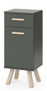 Chiffonnier i Hans anthracite/Bois Gris - En partie en bois massif - 38 x 88 x 32 cm