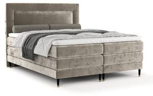 Boxspringbett Madame Beige - Breite: 140 cm