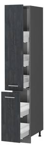 Hochschrank R-Line 47617 Anthrazit - Schwarz