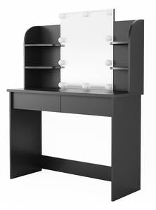 Coiffeuse Charlotte noir avec LED Je commande home24