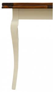 Table Manger RENAISSANCE Imitation noyer - Blanc