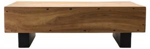 Couchtisch Holzbalken Suar L120 Braun - Massivholz - 60 x 36 x 120 cm