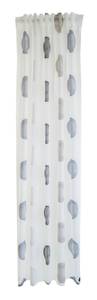 Gardine transparent punkte weiß grau Weiß - Textil - 140 x 245 x 1 cm