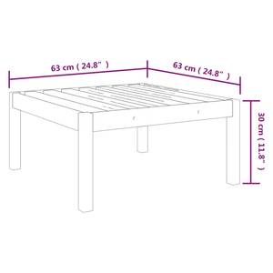 Repose-pied Blanc - Bois massif - Bois/Imitation - 63 x 30 x 63 cm