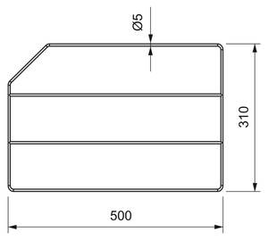 Trennelemente-Set für Schränke und Grau - Metall - 32 x 3 x 51 cm