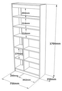 Vitrinenschrank LUVIO SC76 Weiß