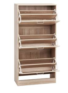 Schuhschrank Schuhkommode Braun - Holzwerkstoff - 60 x 120 x 24 cm