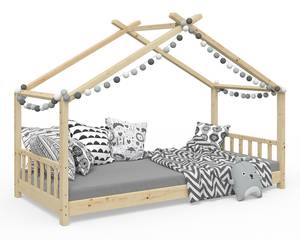 Kinderbett Design 200x90cm Natur Holz