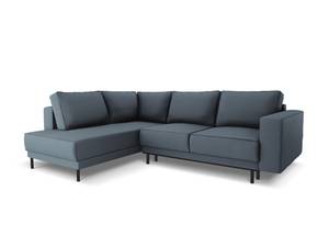 ausklappbares Ecksofa CARO 5 Sitzplätze Blau