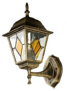 Wandlampe MONACO Gold - Grau - Glas - Metall - 20 x 37 x 19 cm