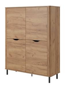 Kommode SANTI 4D Beige - Holzwerkstoff - Kunststoff - 113 x 145 x 40 cm