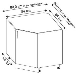 Küchenzeile ELBING Weiß - Holzwerkstoff - 350 x 207 x 270 cm