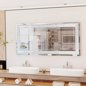 Wandspiegel Dekospiegel groß Silber - Glas - 60 x 3 x 120 cm