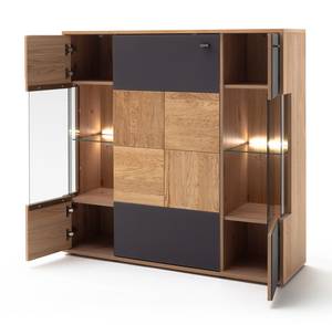 Esszimmer Vera 142 (10-teilig) mit LED Braun - Holzart/Dekor - Holz teilmassiv - 372 x 207 x 37 cm