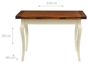 Table ESPRITE NATURE Imitation noyer - Blanc