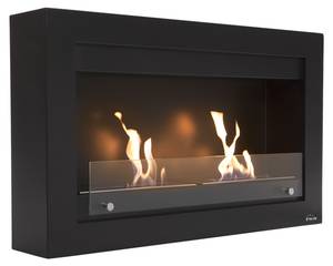 Bioethanol-Kamin ETNA Schwarz - Glas - 90 x 54 x 17 cm