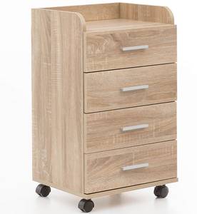 Rollcontainer eckig BENUSH Rollschrank Braun - Holzwerkstoff - 33 x 71 x 40 cm