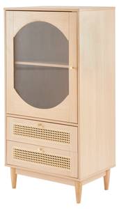 Highboard WoodyRattan Ⅳ- Beige - Holzwerkstoff - Kunststoff - 60 x 120 x 40 cm