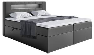 Boxspringbett Aspin Anthrazit - Breite: 120 cm - H4