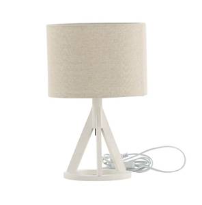 Tischlampe Kona Beige - Weiß