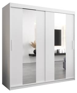 Armoire à portes coulissantes Pole Blanc - Largeur : 200 cm - 2 porte