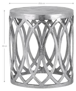 Table d'appoint Ø 36x40cm argenté Argenté - Métal - 36 x 40 x 36 cm