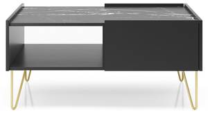 Table basse HARMONY CT97 Noir - Bois manufacturé - Matière plastique - 97 x 45 x 65 cm