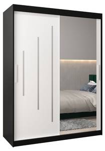 Armoire à portes coulissantes york 2 Noir - Blanc - Largeur : 150 cm - 2 porte