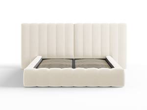 Bett mit Box und Doppelkopfteil KELP Beige