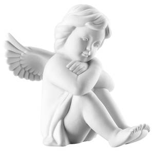 Dekofigur Sitz-Engel Angels Weiß - Porzellan - 13 x 15 x 14 cm