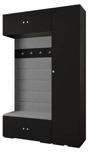 Garderobe Inova 2 Z19 Schwarz - Gold - Grau - Gold