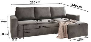 Ecksofa SILES Schwarz