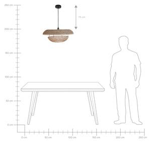 Lampe suspension KIDEPO Beige - Bleu - Papier - 65 x 20 x 65 cm