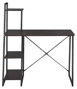 Bureau Aalborg Etagères de Rangement Noir - Bois manufacturé - 102 x 117 x 50 cm