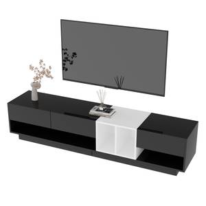 Buffet TV Neptunus Ⅵ Noir - Noir brillant - Blanc