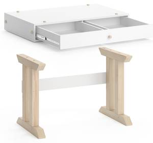 Schreibtisch Pippi Weiß - Holzwerkstoff - 74 x 104 x 50 cm