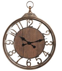 Horloge murale ALCOBA Marron - Matière plastique - 40 x 52 x 5 cm