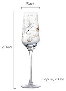 Skye Champagnerflöten 2er Set Gold - Glas - 7 x 25 x 7 cm
